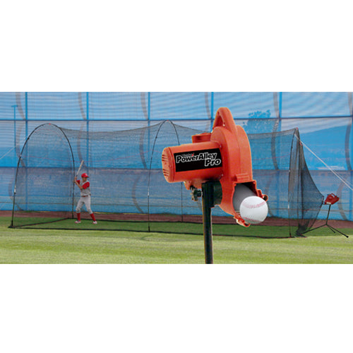 PowerAlley Pro Real Ball Machine & PowerAlley 22' Cage PAPRO349