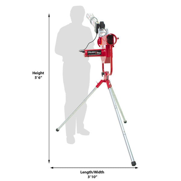 Heater Pro Fastball & Curveball Pitching Machine With Auto Ball Feeder HTR499BB