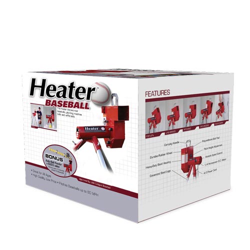 Heater Real Baseball Machine With Auto Ballfeeder HTR6000BBC