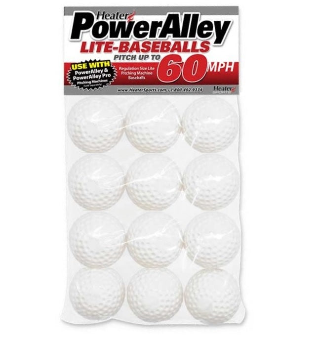 Bolas de beisebol PowerAlley 60 MPH White Lite SLB19